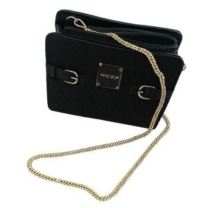 Miche Black Crossbody Bag with Gold Chain